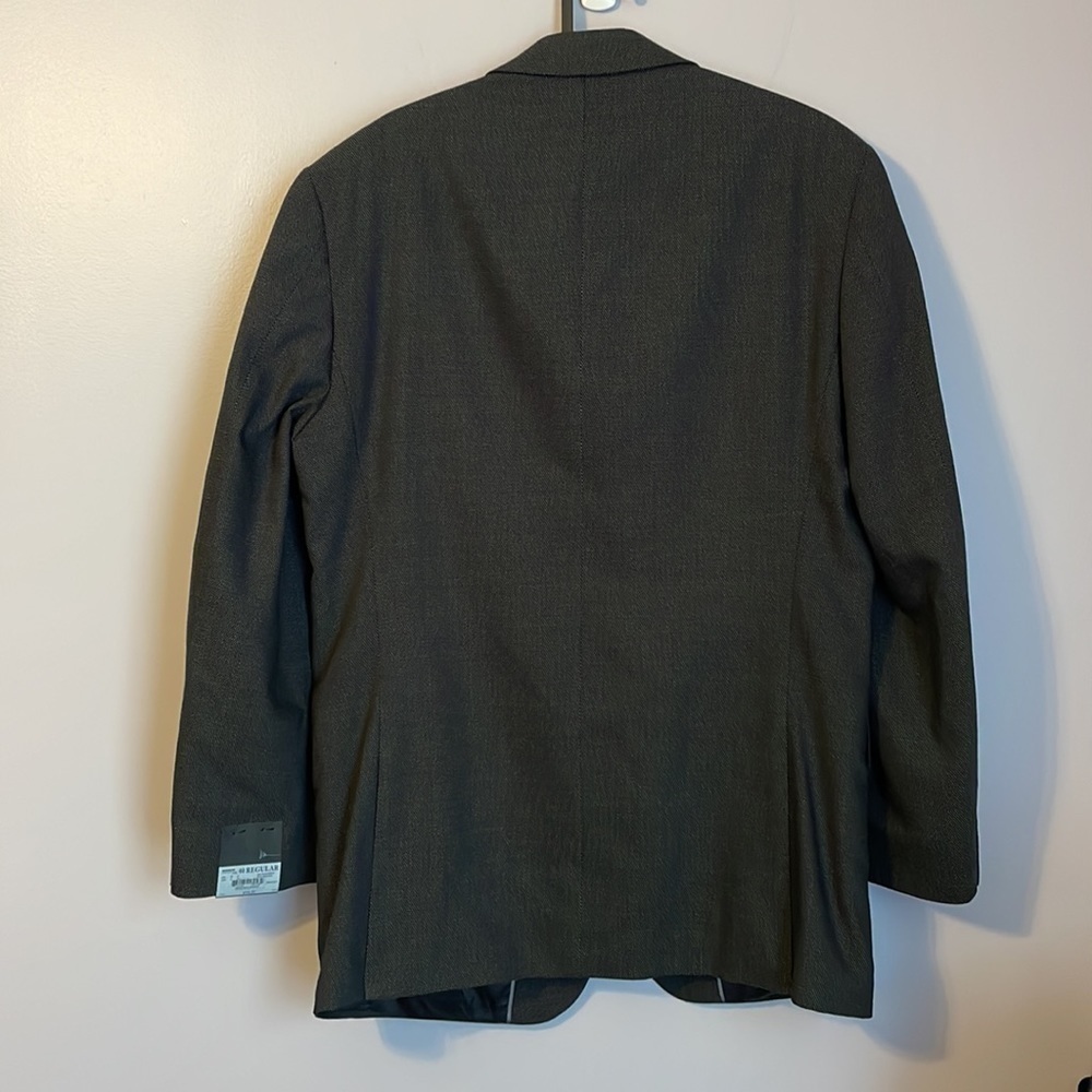 Marc Anthony Modern Fit Black White Dot Silk Wool Blend Blazer size 40R - Picture 15 of 16